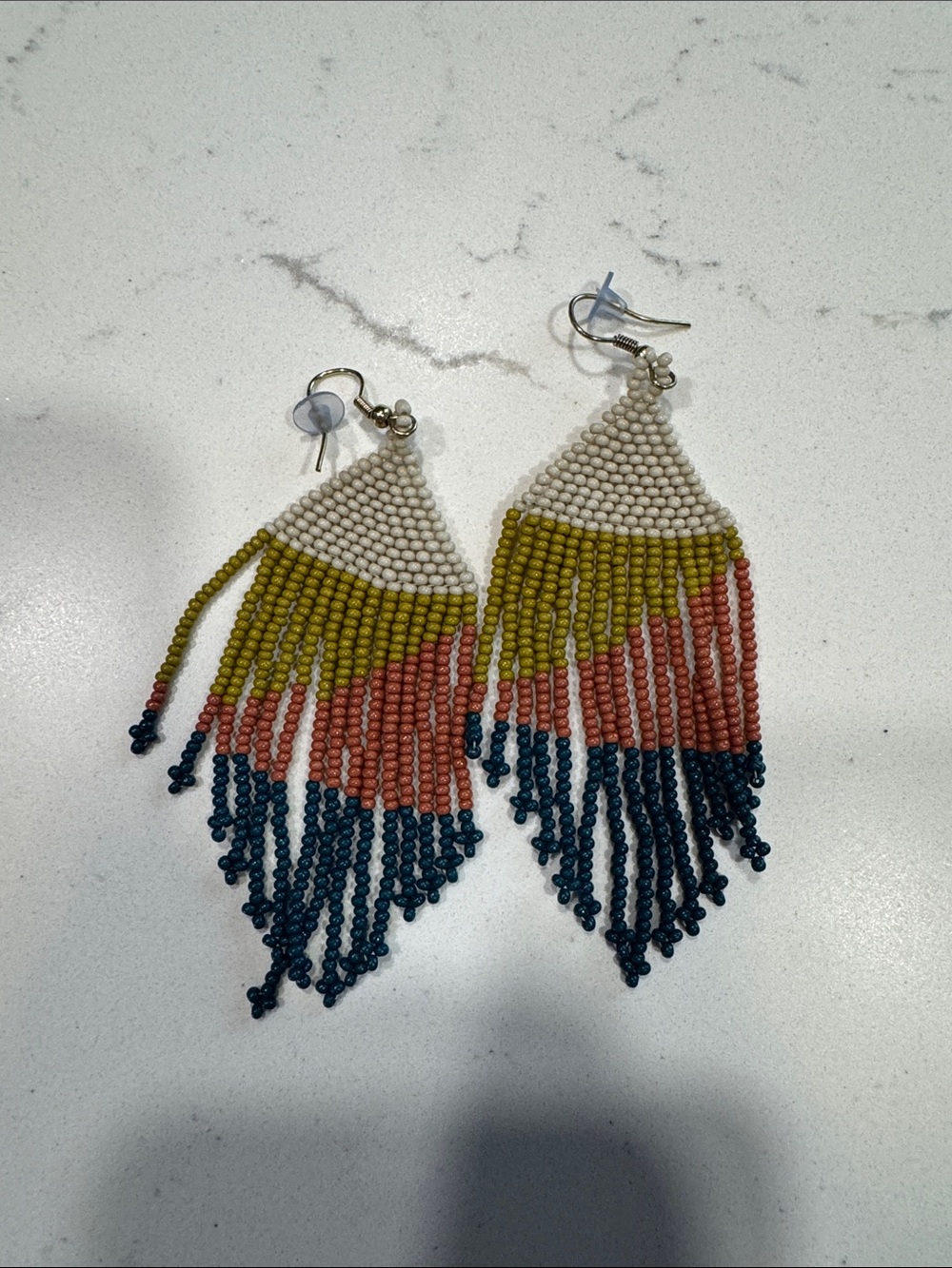 Colorful pierced earrings